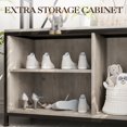thumbnail image 3 of 70" Shoe Rack with Coat Hanger, Metal Frame Hall Tree with Bench and Shoe Storage, Hooks & Open Shelf, Standing Entryway Clothing Rack for Hallway, Living Room, Mudroom, 3 of 7