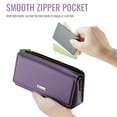 thumbnail image 5 of ShieldPlus RFID Crossbody Wallet Wristlet Purse with Phone Pocket for Women Men,Purple, 5 of 9
