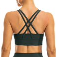 thumbnail image 1 of SURJDE Women's Strappy Sports Bra Medium Support Workout Training Top, 1 of 6