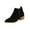 Black, variant on Lovzfmll Ankle Boots for Women, Plus Size Suede Ankle Low Heel Side Zipper, Chunky Low Heel Pointy Toe Chelsea Boots Casual Fall Black Boots