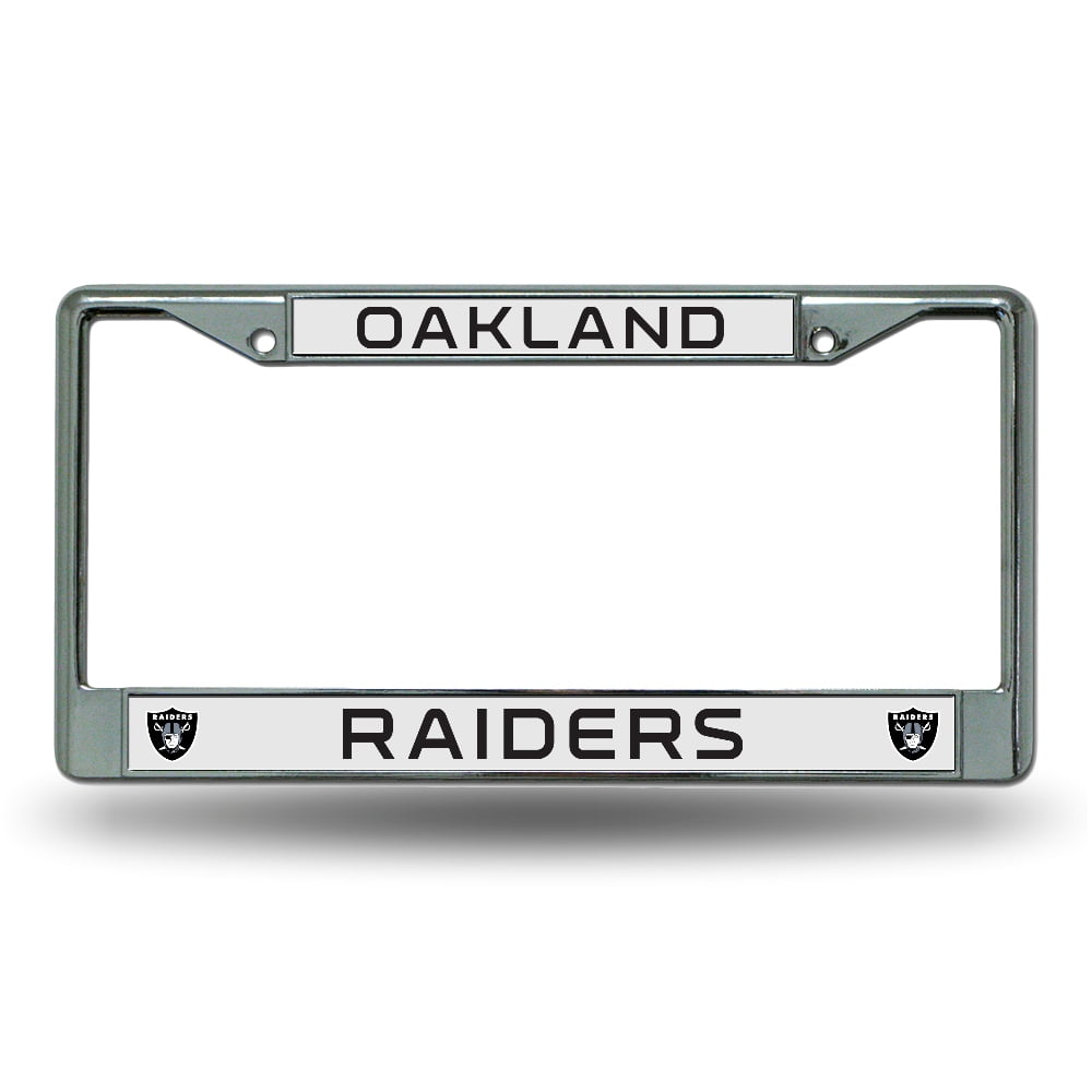 Oakland NFL Raiders Chrome Metal License Plate Frame