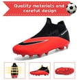 thumbnail image 4 of Cyiecw Men's Soccer Shoes High-Top Laceless Firm Ground Football Shoes Outdoor Indoor Boys Athletic Soccer Cleats, 4 of 7