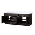thumbnail image 5 of Shelter 84 in W x 22 in D Black Oak Double Bath Vanity and White Quartz Top, 5 of 6
