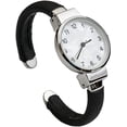 thumbnail image 3 of Blekon Collections Japanese Quartz Womens Trendy Classic 26mm Case Leather Bangle Cuff Watch, 3 of 5