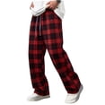 thumbnail image 2 of Men Casual Elastic Waist Trousers, Joggers, Sports Pajama Pants, Straight Leg, Drawstring, Quick Dry, Lightweight, Breathable, Daily, Workout, Lounge Pajamas, | AKLJWH,Red 2XL, 2 of 6