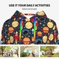 thumbnail image 4 of Lsque Colorful Astronomy Pattern Casual Women's Hoodie,Hooded Sweatshirt with Kangaroo Pocket,Pullover Hoodie with Eye-catching Drawstrings-X-Large, 4 of 7