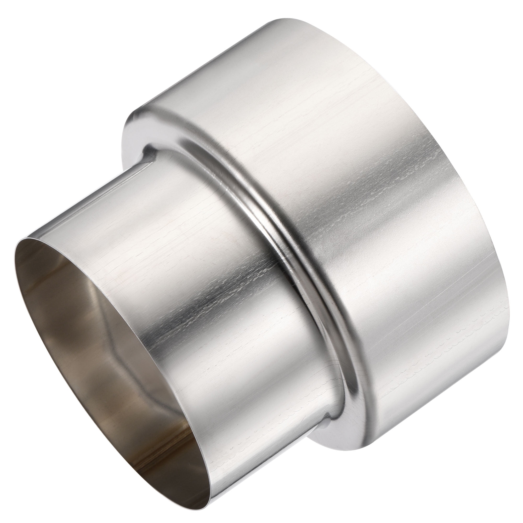 Uxcell Stainless Steel 100mm to 80mm Connecting Tube Adapter Pipe