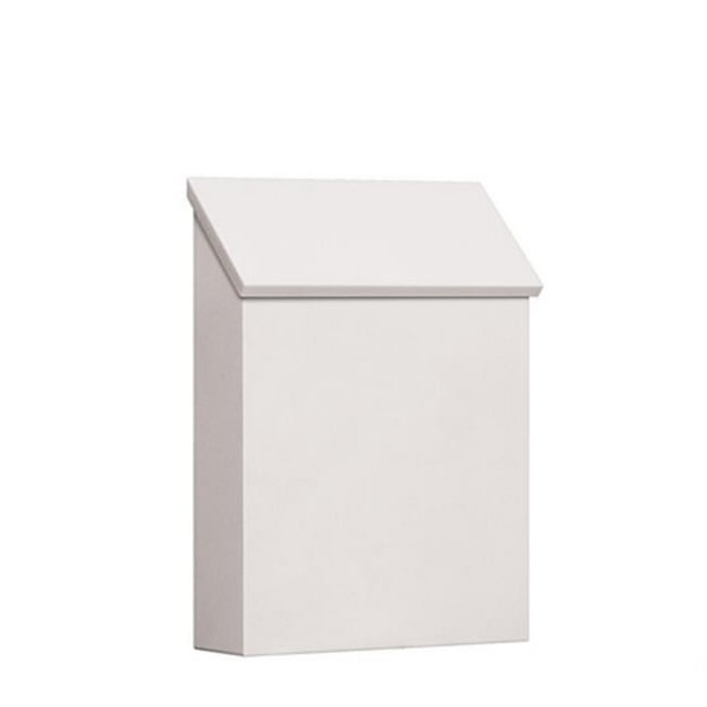 Salsbury 4615WHT Decorative Horizontal Style Traditional Mailbox In White