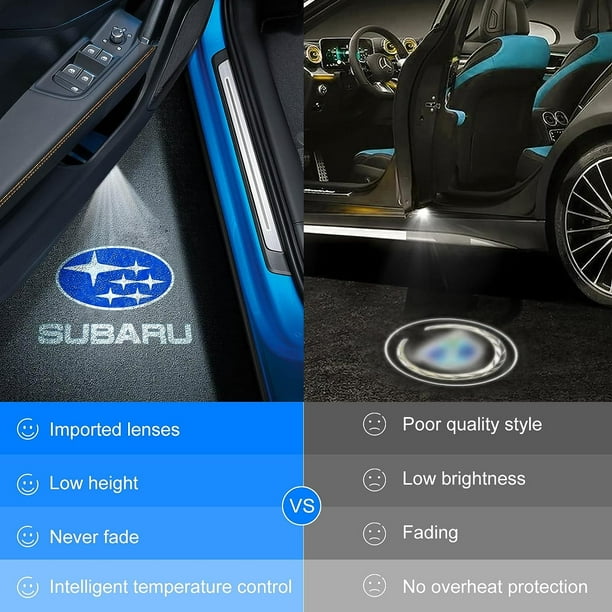 2 PCS Car Door LED Logo Projector for Subaru Integration Ultra-Brights Step  Led Puddle Door Lights, Ultra-Bright LED 3D Laser Ghost Shadow Light 