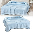 thumbnail image 2 of Feinib Cooling Blanket on Sale Silk Blanket Ice Silk Summer Blanket New Lightweight Summer Blanket Cold Breathable Summer Blankets for Hot Sleepers Cooling Comforter Clearance, 2 of 9