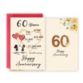 thumbnail image 1 of Tarjeta de aniversario del 60 aniversario de Detuca, doble cara, 1 of 6