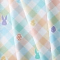 thumbnail image 3 of Easter Tablecloth Easter Table Cloth Spring Plaid Bunny Tablecloths Stain-Resistant Wrinkle Free Polyester Fabric Table Cover for Easter Decoration 60x84 Inch, 3 of 6