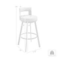 thumbnail image 4 of Armen Living Flynn30" Swivel Bar Stool in Black Metal with Light Gray Faux Leather, 4 of 11