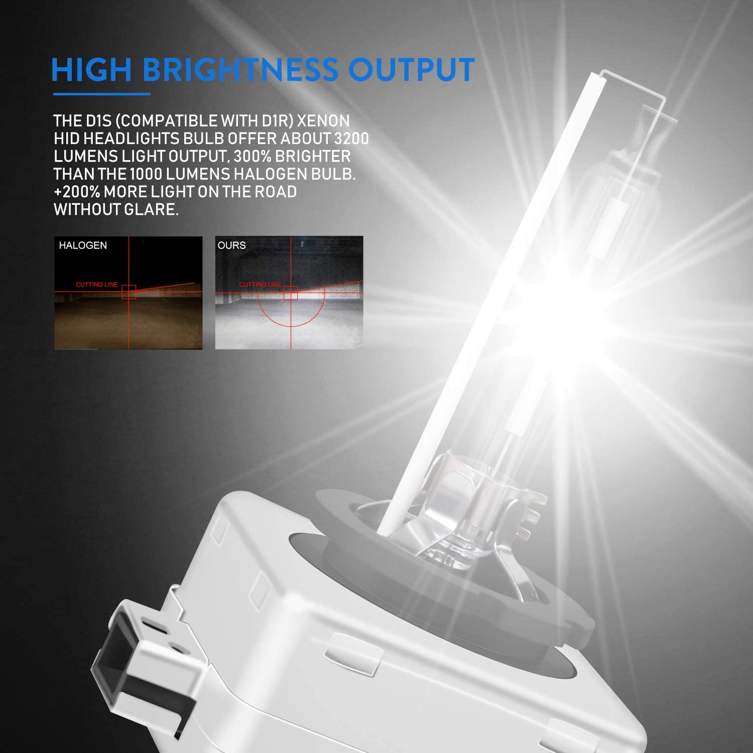IHNZCB D1s Xenon Hid Headlight Bulbs For Bmw X5 2007-2013 High And Low Beam 35w 6000k White,2pcs