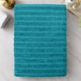 thumbnail image 6 of RIVERSIDE 2 Pack Oversized Bath Sheets 35x70 Soft Quick-Dry 600 GSM Ribbed Cotton Towels - Teal, 6 of 8