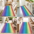 thumbnail image 5 of Multicolor Rainbow Abstract Colored Gradient Rectangle Area Rug 2x6ft,Living Room Rug Non-Slip Washable Circle Rugs Pad,Ombre Art Soft Floor Carpet for Bedroom Dining Room, 5 of 9