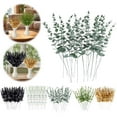 thumbnail image 4 of 18pcs Eucalyptus Stems Artificial Eucalyptus Leaves For Wedding 2025 Halloween Christmas Decoration dried Blossom Branches Plants Branches Plant bulk rack flowers Indoor decorations artificia, 4 of 7