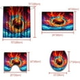 thumbnail image 6 of 4Pcs Soccer Shower Curtain for Boys Bathroom Set - Boys Sports Shower Curtain Set with Bath Mat Toilet Lid Cover Football Shower Curtain with 12 Hooks Boys Bathroom Decor, 70" x 70", 6 of 6