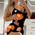 thumbnail image 2 of FUNDUFI Womens Pajamas Outfit Set Sleeveless Casual Valentine's Day Love Heart Printed Soft Pajama Shirt Shorts 2Pcs Sleepwear Outfit Sets Comfortable Loose Fit Pyjamas Set Comfy Women's Nightwear, 2 of 5