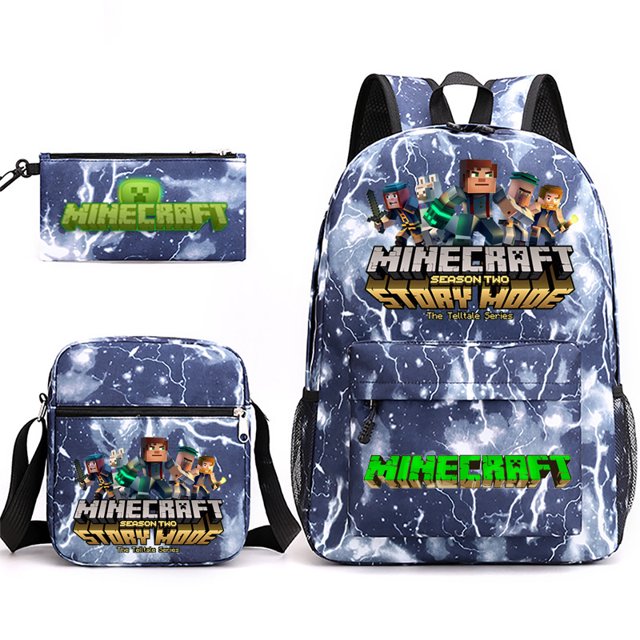 hot selling hard work afraid backpack shoulder bag pencil case three-piece schoolbag children backpack cartoon