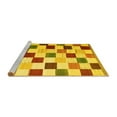 thumbnail image 2 of Ahgly Company Machine Washable Indoor Rectangle Checkered Yellow Modern Area Rugs, 8' x 10', 2 of 4