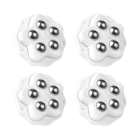 Toystoory Mini polea Universal autoadhesiva para muebles, ruedas para electrodomésticos de cocina, 4 piezas Decoración del hogar 4 piezas blanco