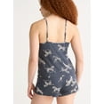 thumbnail image 3 of Joyspun Women’s Dreamy Soft Collection Lace Trim Knit Cami and Shorts Pajama Set, Sizes XS to 3X, 3 of 6