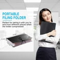 thumbnail image 3 of Annvchi Accordion File Organizer 24 Pocket Retractable Folder with Lid Handheld A4 Letter Size File Box with High Capacity Plastic Colored Paper File Organizer, 3 of 10