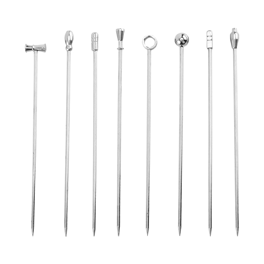 Frcolor Picks Cocktail Toothpicks Metal Sticks Skewers Fruit Stick