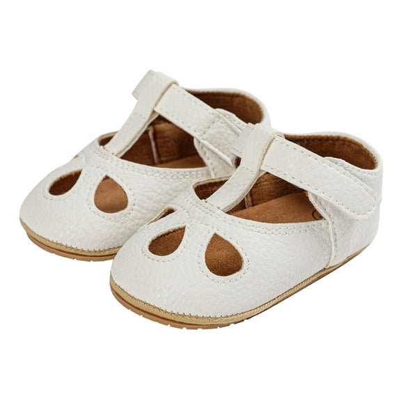 Otqutp Toddler Soft-Soled Moccasins Flat Leather Shoes for Girls Closed Toe Mary Janes Princess Ballet Flats Breathable Shoes