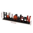 thumbnail image 4 of Halloween Letters Wooden Table Decoration Cartoon Pumpkin for Cat Boots Sign Holiday Party Tray Desktop Topper Ornament, 4 of 4