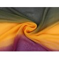 thumbnail image 3 of Bufanda Color Degradado Largo Chiffon Ligero Para Mujeres Verde / Amarillo / Púrpura 63"x19.6", 3 of 7