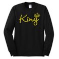 thumbnail image 2 of Wild Bobby, King Gold Script, Pop Culture, Men Long Sleeve Shirt, Black, Small, 2 of 4