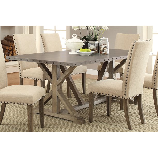 Coaster 105571 Webber Dining Table Driftwood Finish With Metal Top
Information