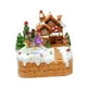 thumbnail image 4 of Caja de música LED con forma de casa de pueblo navideño, decoración de mesa única con escena de nieve 2 hombres de jengibre, 4 of 8