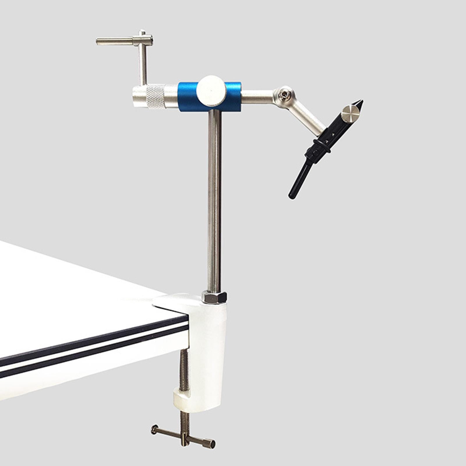 Rotary Fly Tying Vise, Tabletop Fly Tying Vise Jigs Tool Aluminum Alloy with 360° Rotation files Tying Tool, Desk Clip Type