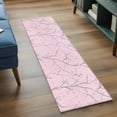 thumbnail image 4 of Pink Branches 2'x6' Runner Rug, Vintage Art Farmhouse Washable Non-Slip Area Rugs for Hallway Kitchen Floor Bedroom Entryway, StainResistant Laundry Carpet Decoration Indoor Mat, 4 of 9