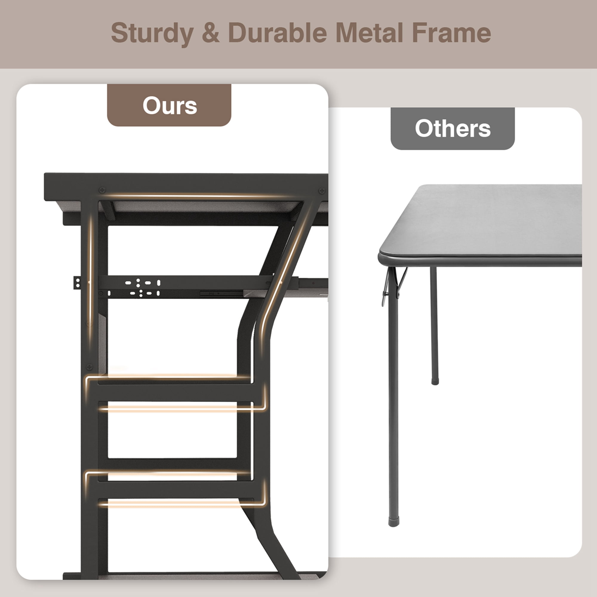 Costway 29.5'' Mobile Computer Desk Rolling Laptop Cart with Pull-out Keyboard Tray & Shelf
