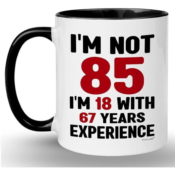 85th Birthday Gifts For Men, Women - Funny Mugs & Cups Ideas For Grandma, Presents For 85-year-old Man, Woman, Dad, Mom, 1939 Birthday Present For Grandma & Grandpa, Happy 85th Bday Decorations Gift