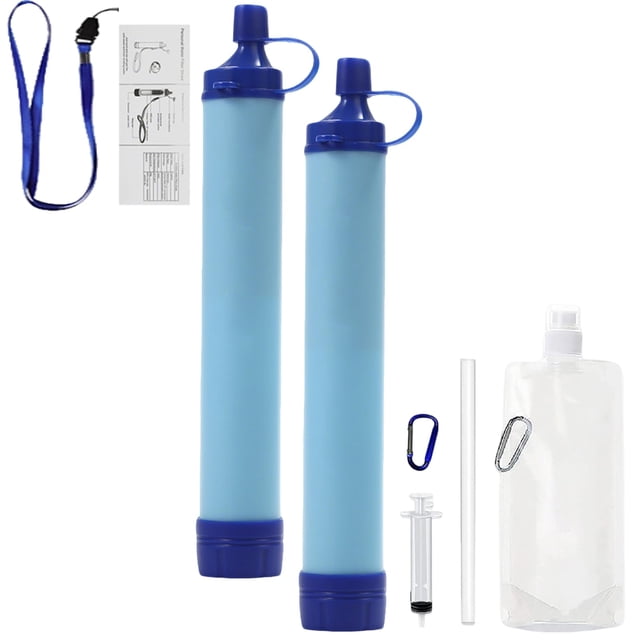 Filtro de agua PRIMITIVE LABS portátil para supervivencia, 2 piezas