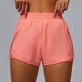thumbnail image 5 of Running Shorts for Women,Quick Dry Athletic Sports Shorts Workout Gym Shorts with Zip Pocket Orange S, 5 of 7