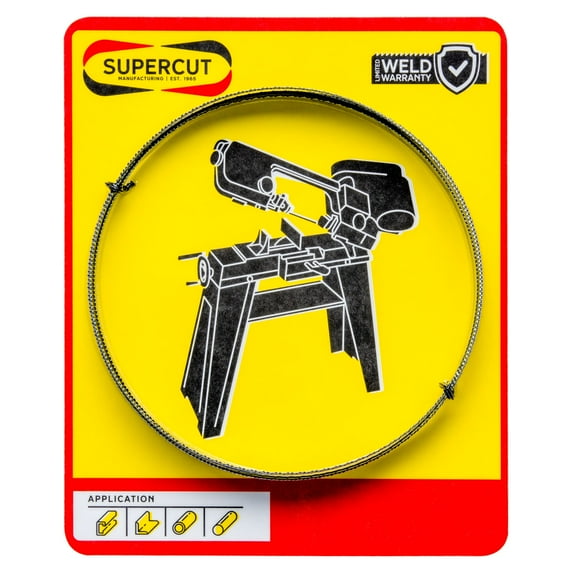 Supercut Made in USA Band Saw Blade 64 1/2-inch X 1/2-inch X .025-inch, 14 TPI Carbon Tool Steel for Cutting Mild Steel, Wood, and Other Materials