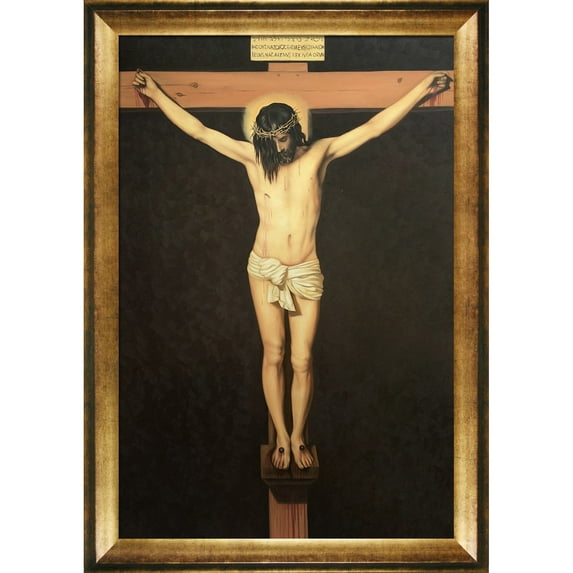 Christ on the Cross with Athenian Gold Frame 24"X36"