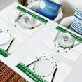 thumbnail image 5 of St Paddy''s Leprechaun Placemats Set of 6 Cotton Linen Place Mats Green Clover Dinner Mat Easy Clean Resistant Holiday Table Decor Machine Washable, 5 of 6