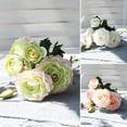 thumbnail image 3 of FaLX Artificial Flower 6 Heads Single Branch Detailed Not Withered Anti-fall Desktop Decor Multicolor Lotus Shape Fake Flower Home Ornament, 3 of 8