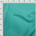 thumbnail image 2 of oneOone Georgette Viscose Turquoise Blue Fabric Star Christmas Fabric For Sewing Printed Craft Fabric By The Yard 42 Inch Wide, 2 of 4