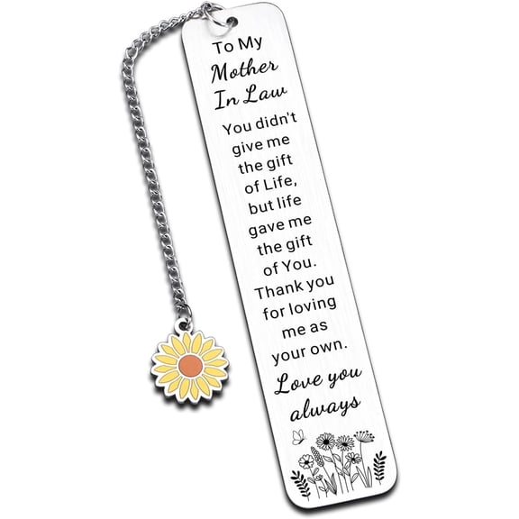 Mother in Law Gift Bookmark Mother's Day Gift for Mother in Law Mother-in-Law Birthday Gift from Daughter in Law Mothers Day Anniversary Wedding Gift for Mothers of The Bride Groom Stocking Stuffers