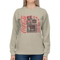 thumbnail image 2 of Officially Licensed Coca Cola Retro Americana Design Women's Sweatshirt, 2 of 3