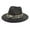 Black, variant on Adults Unisex Western Cowboy Riding Hat Belt Wide Cap Straw Bucket