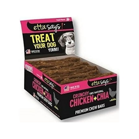 UPC: 0856595005360 | Etta Says! Premium Crunchy Bars Chicken & Chia Dog Treats 1 Pack